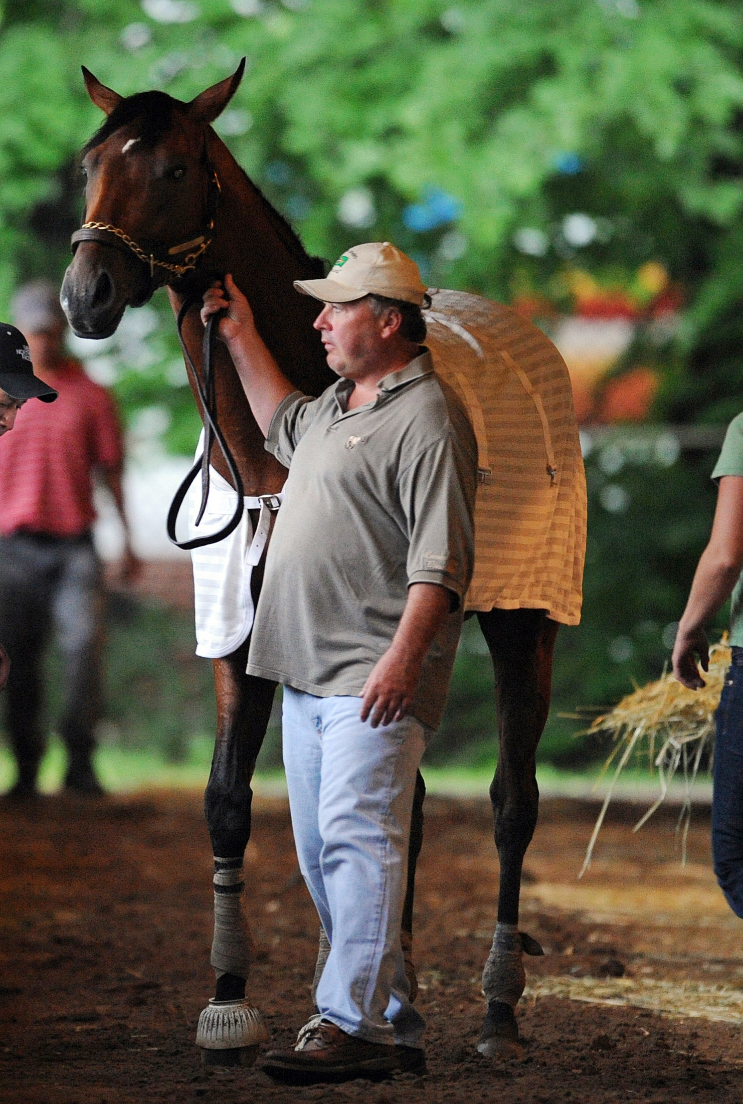 Richard Dutrow at the Belmont Stakes (photo courtesy of Corey Sipkin / New York Daily News)